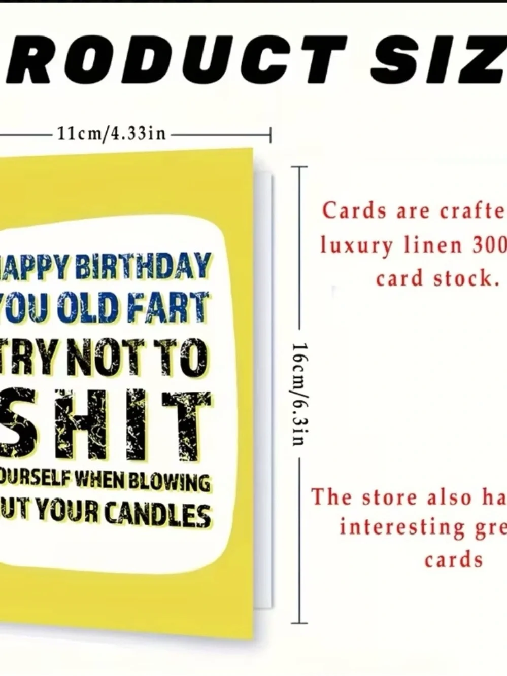 Funny Birthday Card - Funny 'Try Not to S**t Yourself'